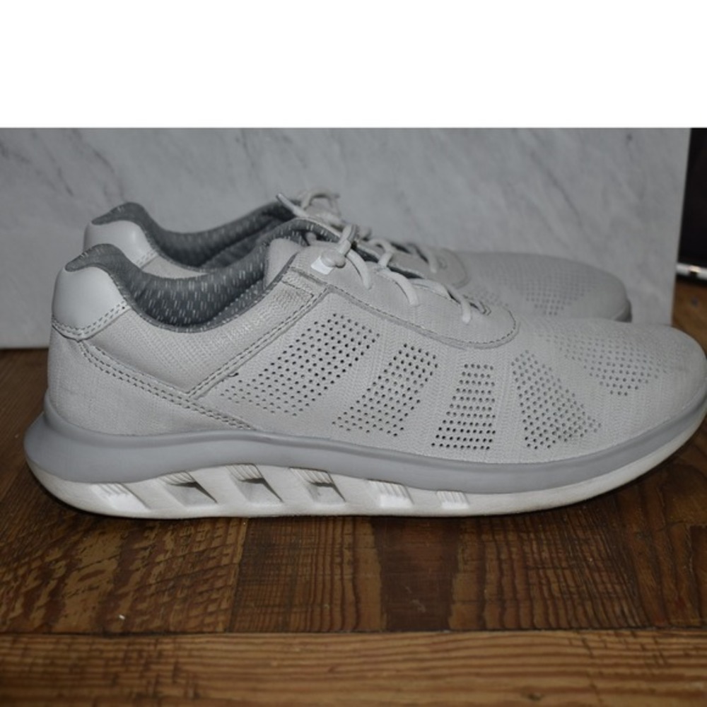 Johnston &‎ Murphy Memory Foam Leather Sneakers Walking Shoes Gray Size 9M - Picture 3 of 5